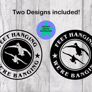 Pies colgando, estamos golpeando Svg, caza de patos Svg, caza en el bosque, caza Svg, descarga digital, Png y Svg, licencia comercial incluida.