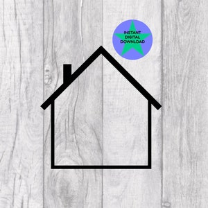 House Frame Svg, House Svg, Home Svg, House Outline Svg,  Silhouette  Svg & Png.