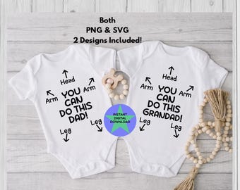 You Can Do This Dad Onesie SVG, pasgeboren sublimatieontwerp (digitale download)
