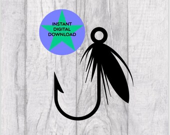 Fly Fishing Hook PNG, Commercial Use (Digital Download)