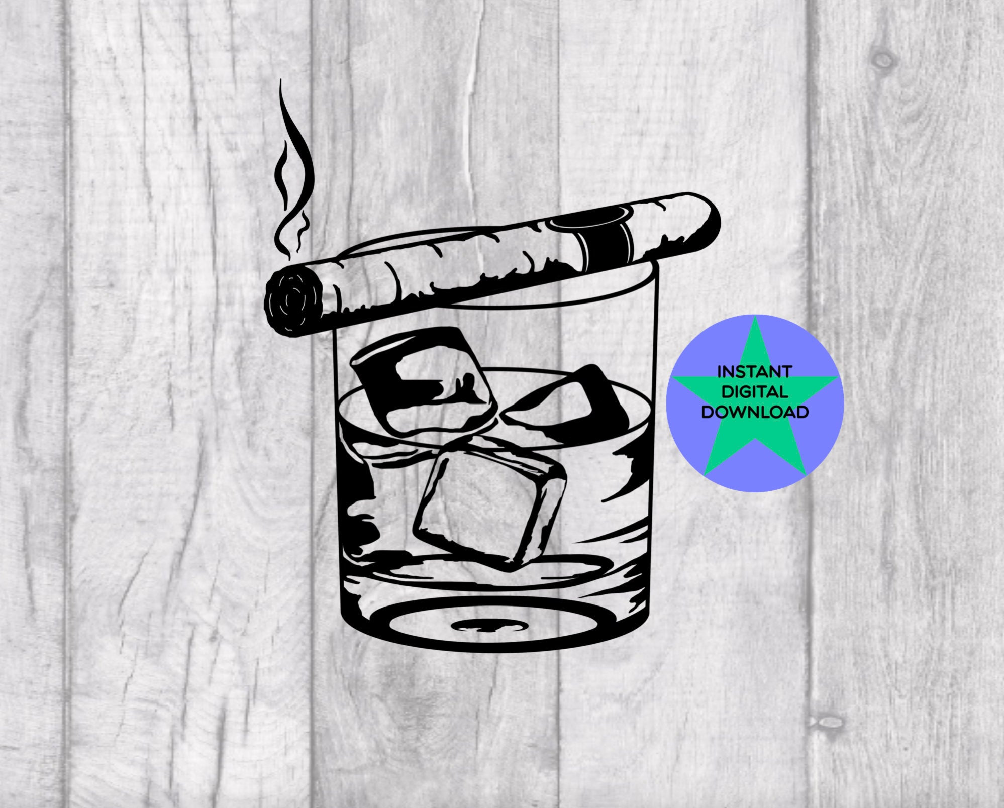 Whisky Svg Whisky Glass With Ice Svg Whisky & Cigar Svg 2 Etsy México