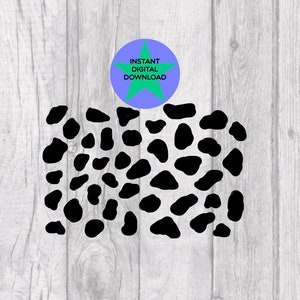 Cow Print Svg, Silhouette,  Animal print : Dalmatian spots Png, Black spots Svg, Clipart, Cricut Friendly.