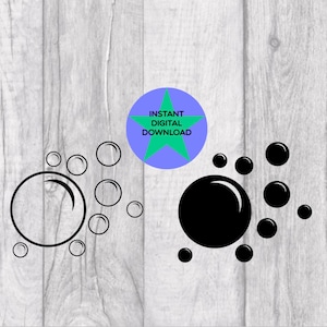 Bubbles png,  Svg, Bubbles Silhouette, Black Bubbles Bundle, Digital download
