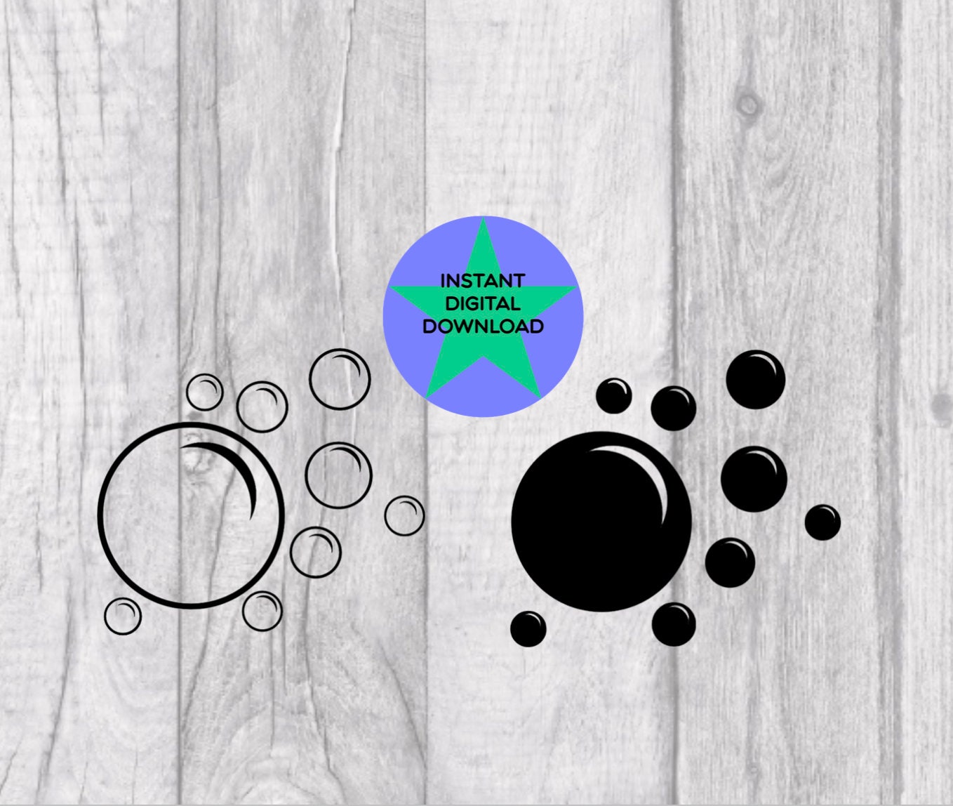 Simple Bubbles png svg png Black Bubbles Bundle Digital | Etsy