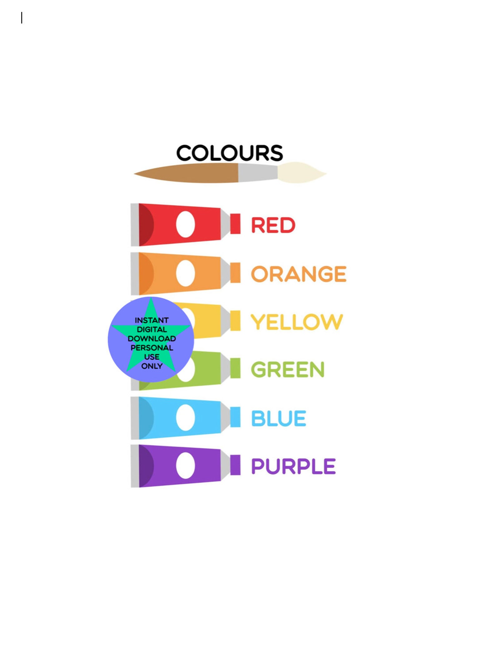 Nursery Colours Nursery jpg Digital download only jpg. Etsy