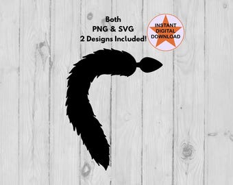 Butt Plug Tail SVG, Fetish Design, Cricut, PNG (Digital Download)