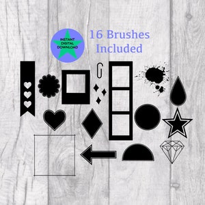 Journal Procreate Brushes, Journal, Procreate Brushes, Polaroid, Paperclip, Journalling, 16 Brushes, Digital Download.