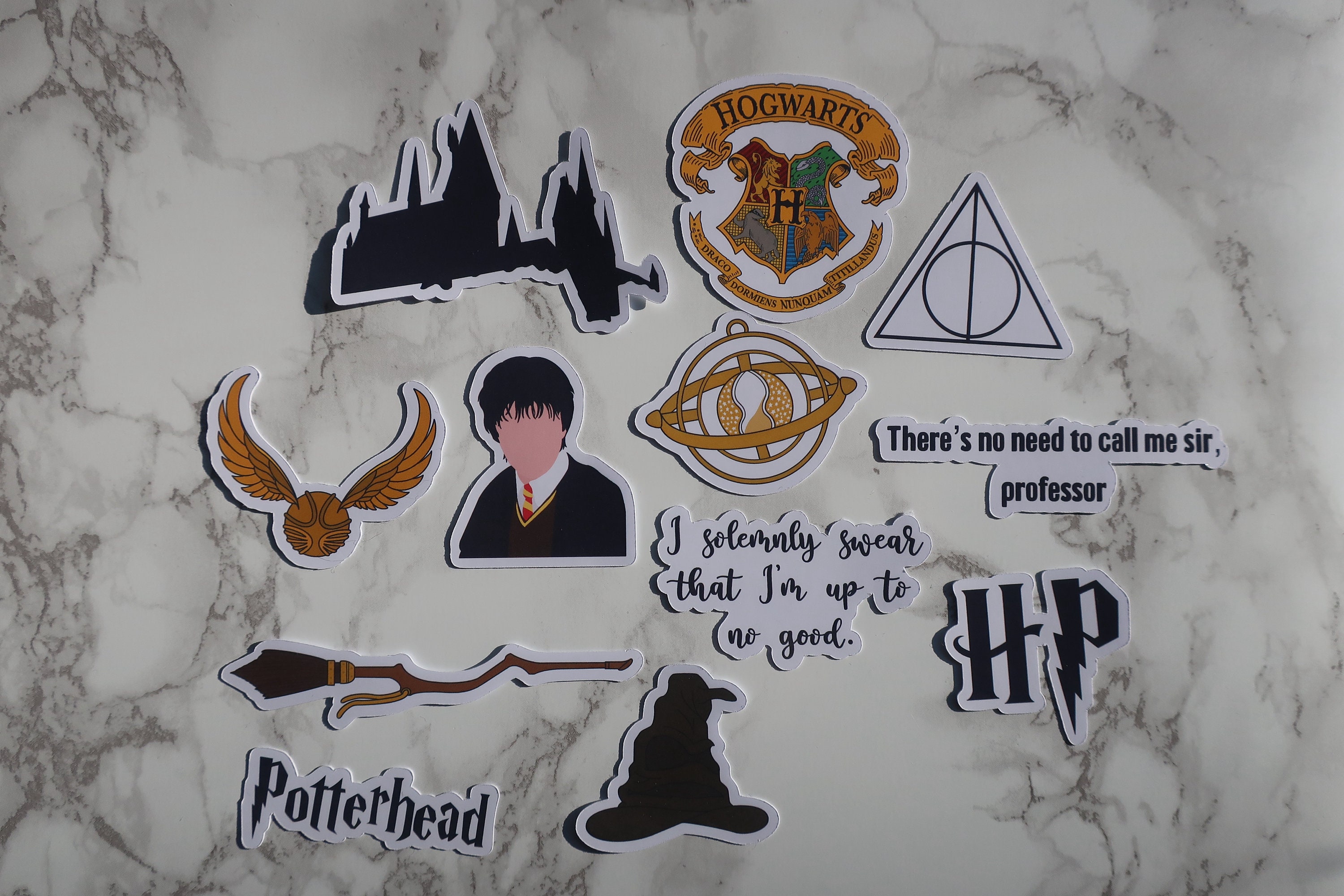 Harry Potter sticker set of 12 Laptop Stickers Planner Etsy