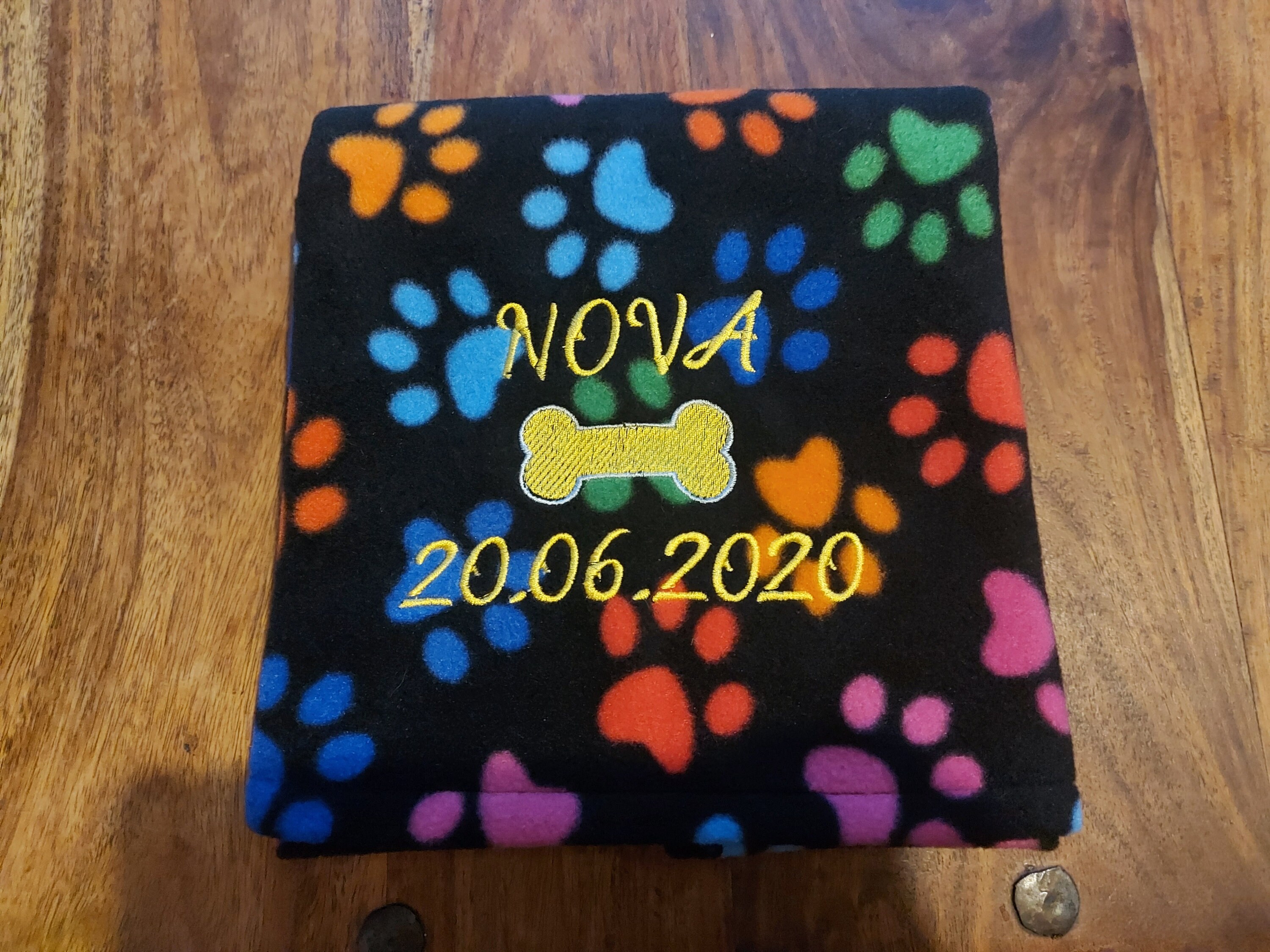 Personalised Dog Blanket Handmade Puppy Dog Pattern Fleece Etsy UK