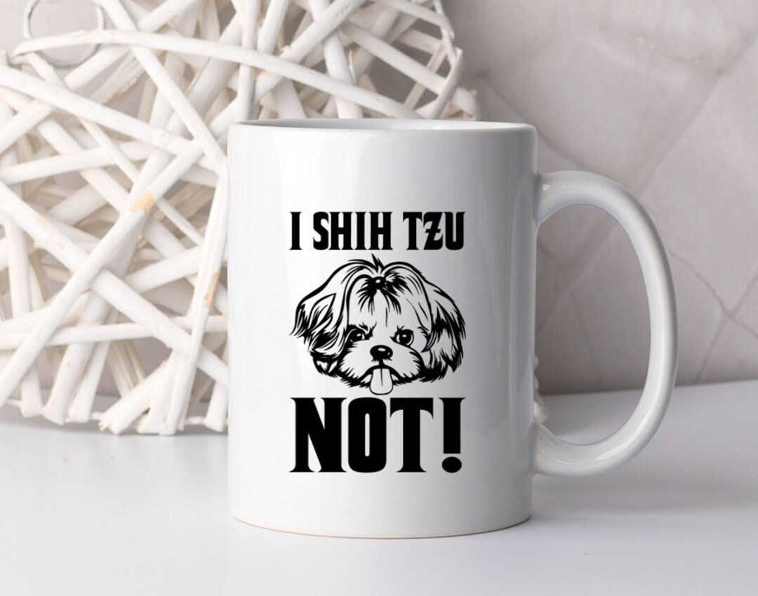 Andaz Press 11oz Ceramic Coffee Mug - Shih Tzu Dog Breed Design, Gift Box, Dishwasher Safe