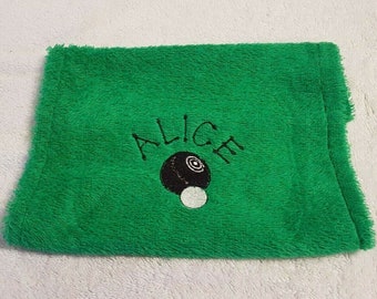 Personalised lawn bowls towel handmade 2 colours great gift Fathers day, Mothers Day, Birthday, Christmas