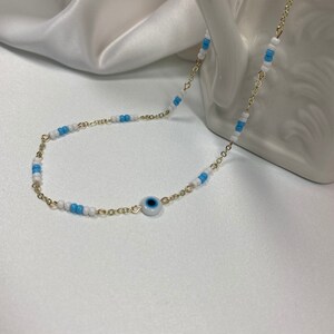 Evil Eye Necklace, Protection Necklace , Protection Amulet, Blue Evil Eye Necklace