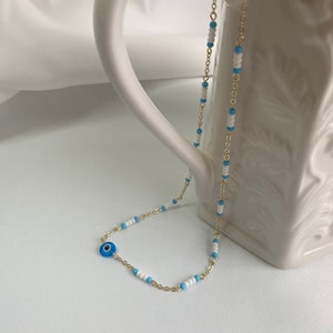 Evil Eye Necklace, Protection Necklace , Protection Amulet, Blue Evil Eye Necklace