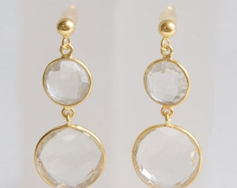 Pendientes con cristal de roca