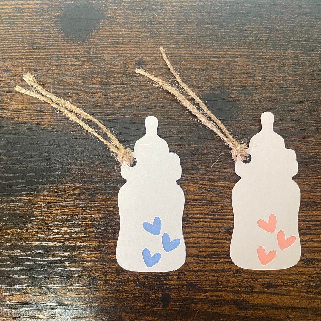 5 Pack of Baby Bottle Tags Baby Shower Gift Tags Gift Tags Etsy