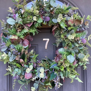 Foliage wild wreath/wild wreath/berries and foliage/spring wreath/summer wreath/autumn wreath