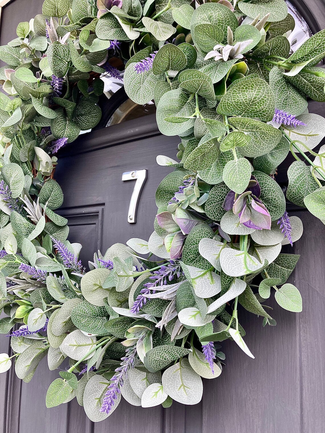 Lavender and eucalyptus artificial wreath Etsy