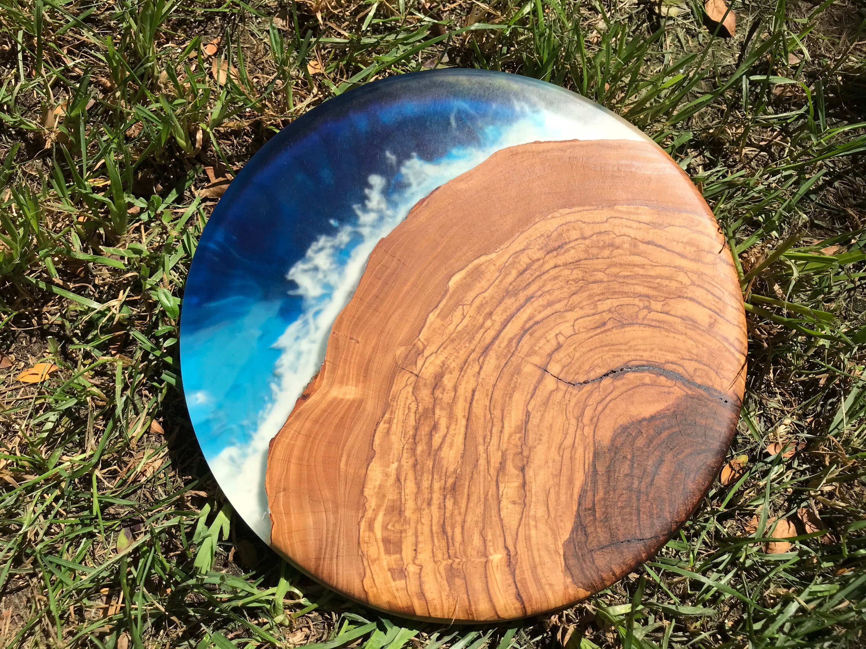 Tabla de corte de resina de madera de oliva PLANA Tabla de Etsy