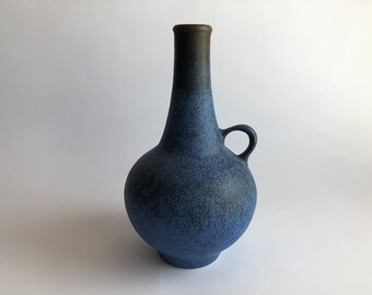 Modernist vintage ceramic jug vase, Scheurisch Design, mid century ceramic, model 1012-25, blue brown, 70s, 25 cm