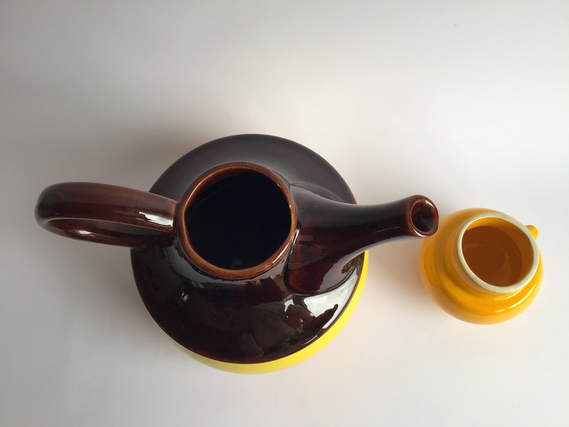 Zeller Ceramics, Large Teapot, Series 4698 Havana, Orange, 60s/70s