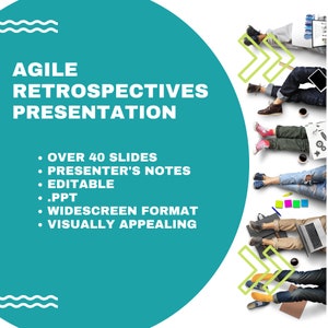 Agile Scrum Retrospektiven Komplettes Training Präsentation Deck 40 + Folien PPT Bearbeitbar, Business Agility, Scrum Master Flexible Transformation