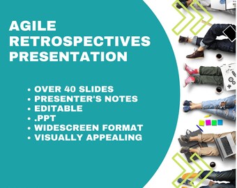 Agile Scrum Retrospectives Complete Training Presentation Deck 40 + Slides PPT Editable, Business Agility, Scrum Master Agile Transformation