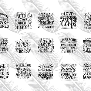 Proud Marine Corp Wife, Spouse, Mom, US Navy USMC Military, Marines SVG Patriotic Svg Semper Fi Dxf, Svg, Eps, Png Bundle, Cricut, Hoorah