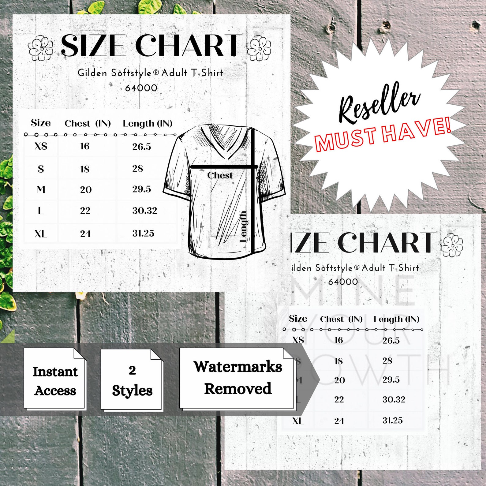 unisex gildan size chart