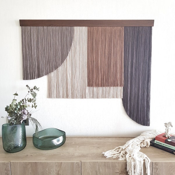 Mid-Century Modern Wall Art | Large Macrame Wall Hanging | Yarn Wall Hanging Art | Tapestry Wall Hanging | Textile Wall Art | Fiber Art