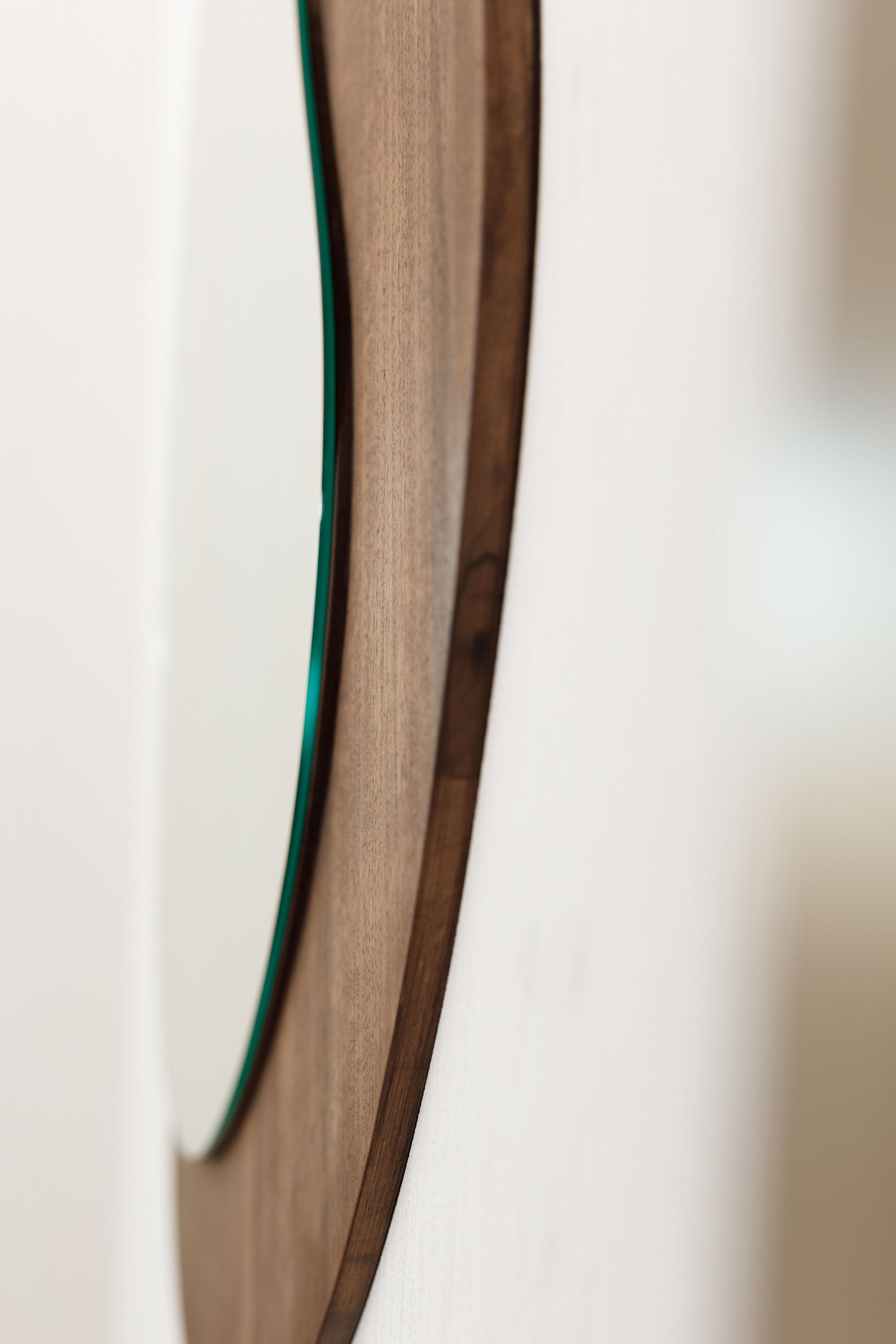 Mid Century Modern Walnut Wall Mirror Organic Shape Large - Etsy