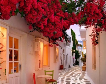 Artificial Bougainvillea Garland 180 cm, Faux Bougainvillea Flower Garland, Bougainvillea Flower Indoor, Outdoor, Lux Flower Garland