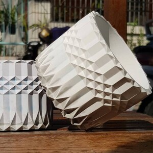 Concrete Flower Pot Silicone Molds Diamond Pattern Planter Container Cement Vase Mold Desktop Pen Holder Plaster Mold