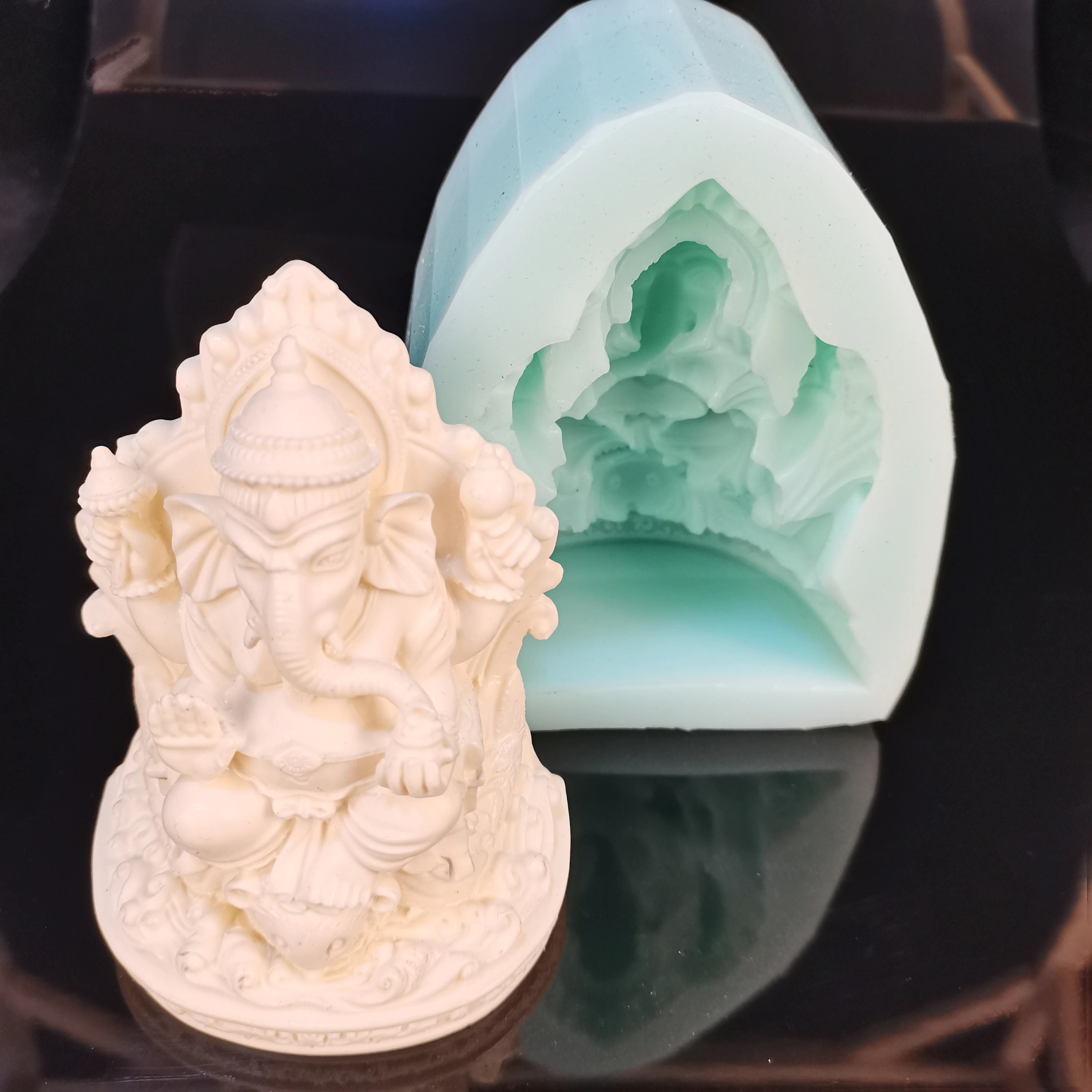 Ganesha Silicone Mold Religious Portrait Mold Elephant Trunk Etsy