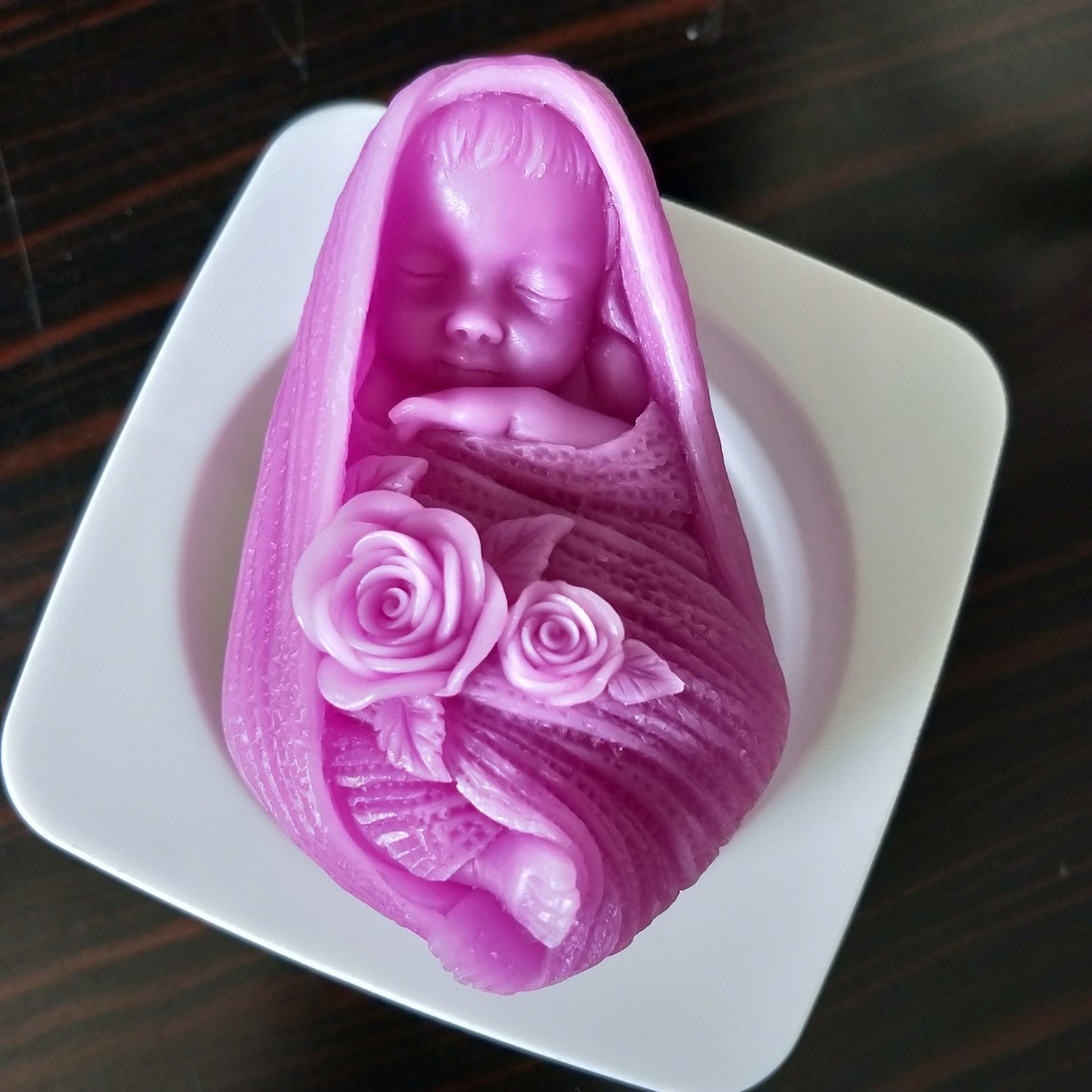 Baby Silicone Mold Rose Baby Soap Molds Gypsum Chocolate Etsy