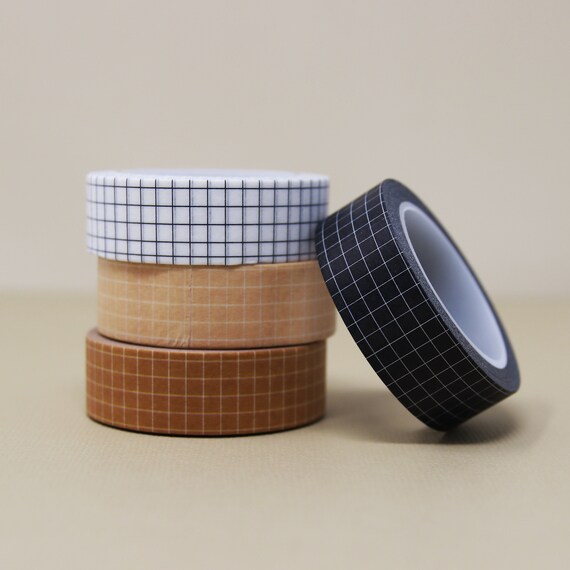 Grid Washi Tape Gold Washi Tape Cheap Washi Tape Planner Etsy