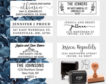 Gift From Mom to Son and Fiance Single Address Name Stamp Couples or Family Personalization 609