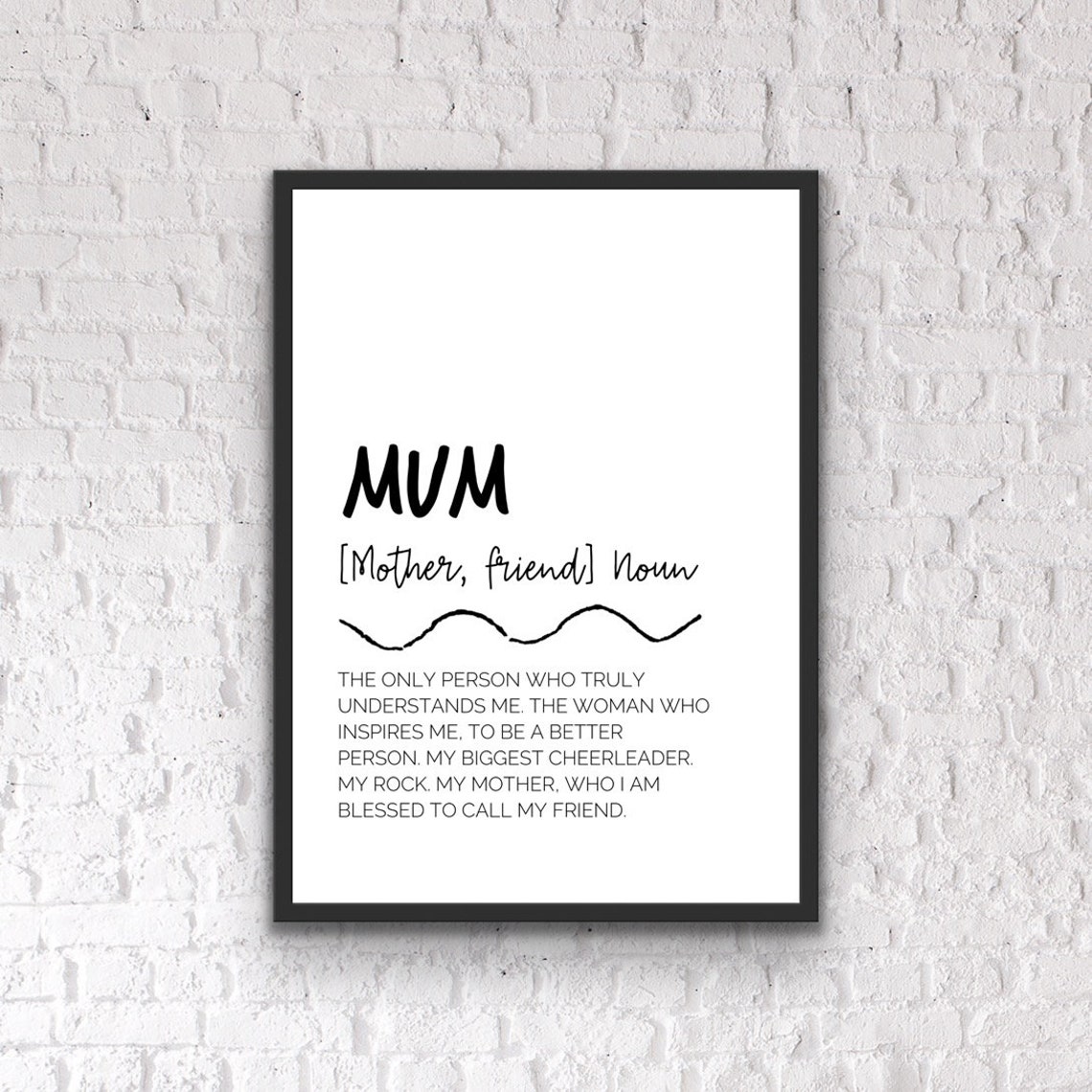 Mum Definition Mum Noun Mum Meaning Mum Print Mum Poster | Etsy