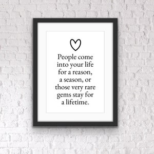 Friend Quote Print: Inspirational Keepsake Gift
