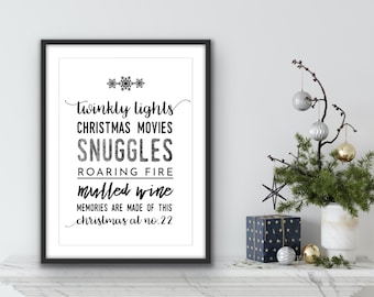 Personalised Christmas print, Personalised Christmas prints, Christmas prints, Christmas signs, Christmas wall art, Christmas decor