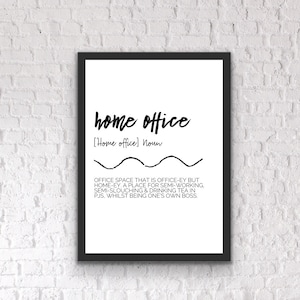 Home Office Definition Print: Office Decor