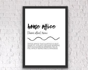 Home Office Definition Print: Office Decor