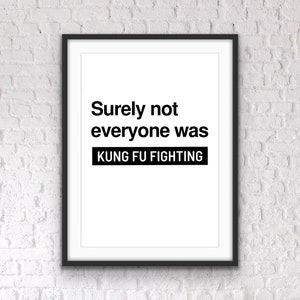 Kung Fu Fighting Office Print: Fun Home Office Decor