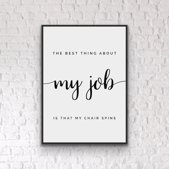 Funny office quote, home working quote, home working gift, home office print