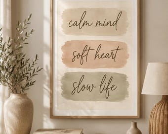 Positive Vibes Print | Pink Motivational Wall Art | Positive Mind Positive Life Poster | Wellness Quote Decor | Self Care Room Print