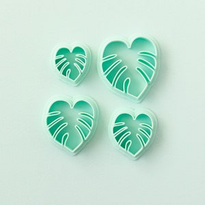 Monstera leaf Polymer clay cutters set, 3d printed cookie cutters, earring cutters, jewelry cutters, polymer clay tools, clay shape cutters