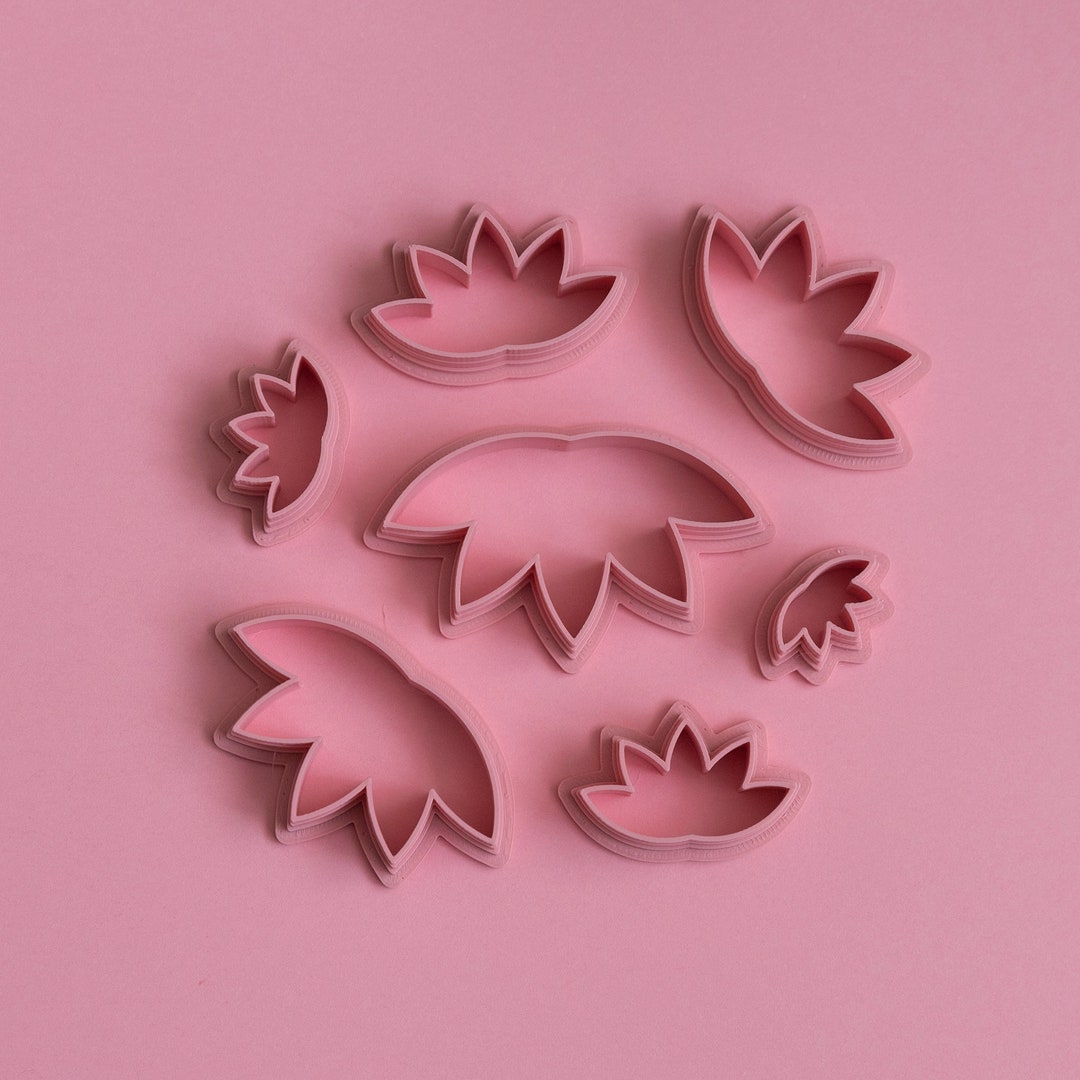 Shape Cuters Lotus Polymer Clay Cutters Set, Yoga 3d Printed Cookie Cutters, Earring ...