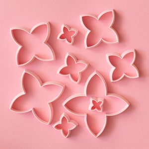 Floral Polymer clay cutters set, 3d printed cookie cutters, earring cutters, jewelry cutters, polymer clay tools, craft clay shape cutters