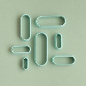 Bungelpil polymeerklei uitsteekvormpjes, 3D-geprinte uitsteekvormpjes voor koekjes, oorbellen uitstekers, sieraden uitsteekvormpjes, polymeerklei gereedschappen, kleivorm uitstekers