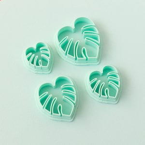 Monstera leaf Polymer clay cutters set, 3d printed cookie cutters, earring cutters, jewelry cutters, polymer clay tools, clay shape cutters