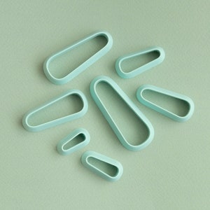 Ensemble d'emporte-pièces pendants en pâte polymère, emporte-pièces imprimés en 3D, emporte-pièces pour boucles d'oreilles, emporte-pièces pour bijoux, outils en pâte polymère, emporte-pièces pour créations artisanales en argile